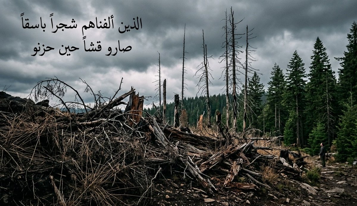 u_exk_'s tweet photo. الذين الفناهم شجرا باسقاً
صارو قشاً حين حزنو https://t.co/PGMpJBTZU0
