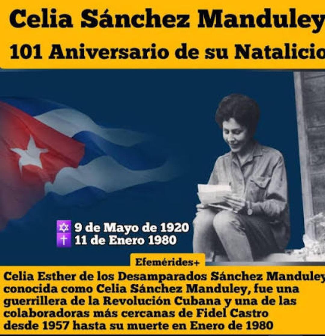 EeNueva30563's tweet photo. Un día como hoy pero de 1920, Nació la Revolucionaria Cubana Celia Sánchez Manduley, fue una de las Colaboradoras más cercanas a Fidel Castro desde 1957 hasta su muerte.#EducacionGuanabacoa
#EducaLaHabana
#CubaMined
#CubaViveEnSuHistoria
@Teceduguanbcoa
@DirectGenEdGua https://t.co/jWeUmWIYCV