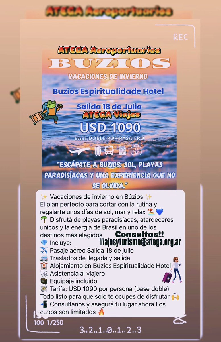 _ATEGA_'s tweet photo. ‼️Viaja con ATEGA‼️ 
‼️Consulta Tarifas‼️ 
‼️ATEGA Viajes y Turismo‼️
‼️Todos los destinos‼️
‼️Tu Viaje es HOY‼️ 
‼️ATEGA Va‼️

✈️🚌🚲🏍️🚙⛴️🚁⏳💵 🏨😁🧳🏄🏿‍♂️⛷️🏖️🏔️

‼️Sabemos de Aeropuertos‼️
‼️Sabemos de Viajes‼️

👉viajesyturismo@atega.org.ar

#AtegaViajes #AtegaVa #ModoAtega #AtegaIdentidad #AtegaAeroportuarios 
🛫🫶✈️