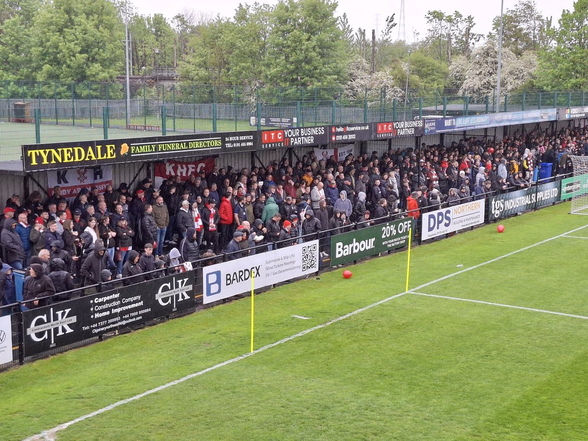 Harriers_Online's tweet photo. Harriers fans at South Shields for the final #Harriers #KHFC https://t.co/tIs2WmCeiO