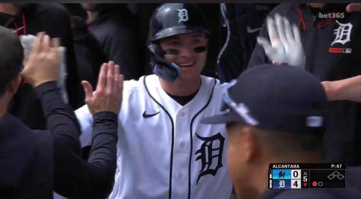 BradGalli's tweet photo. Tigers rookie Kevin McGonigle has been named the American League Rookie of the Month for March and April. 

He hit .328 with two home runs, 13 RBI, and 19 walks in games before May. https://t.co/aofrMiiqa9