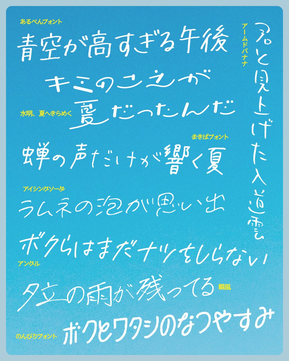 いいフォント|日本語フリーフォント紹介 tweet media