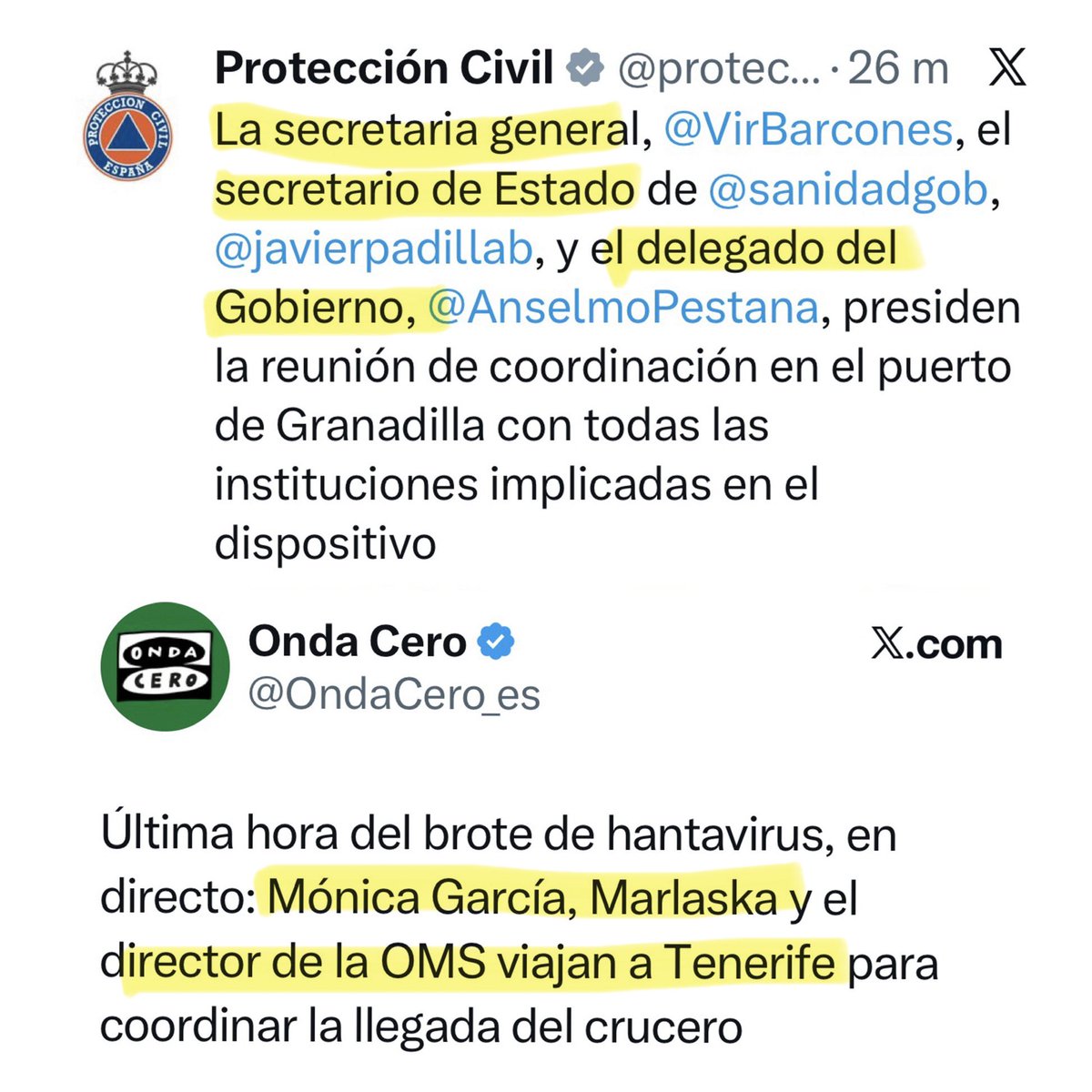 ‼️A este paso va a haber más altos cargos del Gobierno de Sánchez en Tenerife que pasajeros en el barco del hantavirus‼️