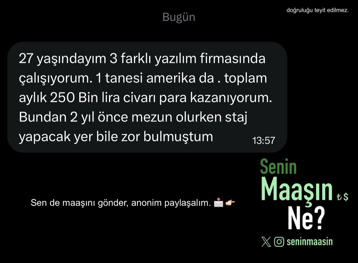 Senin Maaşın Ne? 💸 tweet media