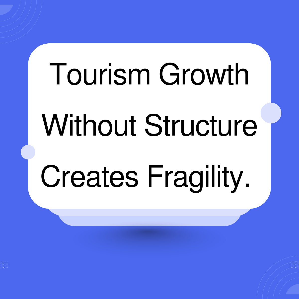 richjjuls's tweet photo. Tourism growth without structure creates fragility. Record visitor numbers mean little if local SMEs, infrastructure, jobs, and communities are excluded from the value chain.

The strongest tourism economies are not the loudest marketed. They are the best coordinated.

#Tourism https://t.co/RcixDxH2mk