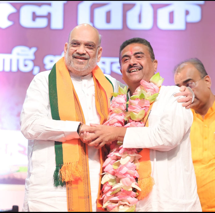 Amitcommunicate's tweet photo. @SuvenduWB, 🚩 defeated Mamata Banerjee two times and now he is new CM of West Bengal . Congratulations 
#WestBengalLegislativeAssemblyelection2026 #BJP https://t.co/JPugte01LC