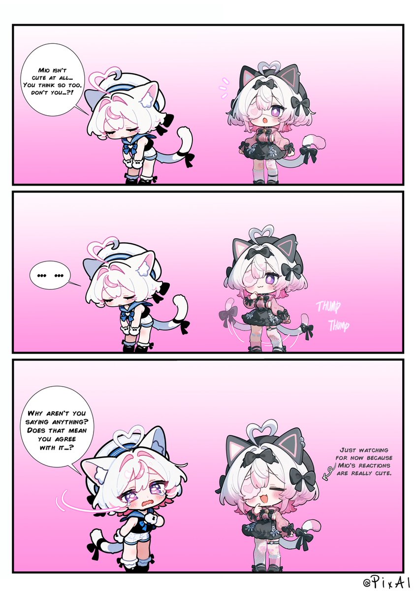 PixAI_Official's tweet photo. [MioComics] 

Is Mio not cute anymore? 

#MioComic https://t.co/Vz29JQx6dX