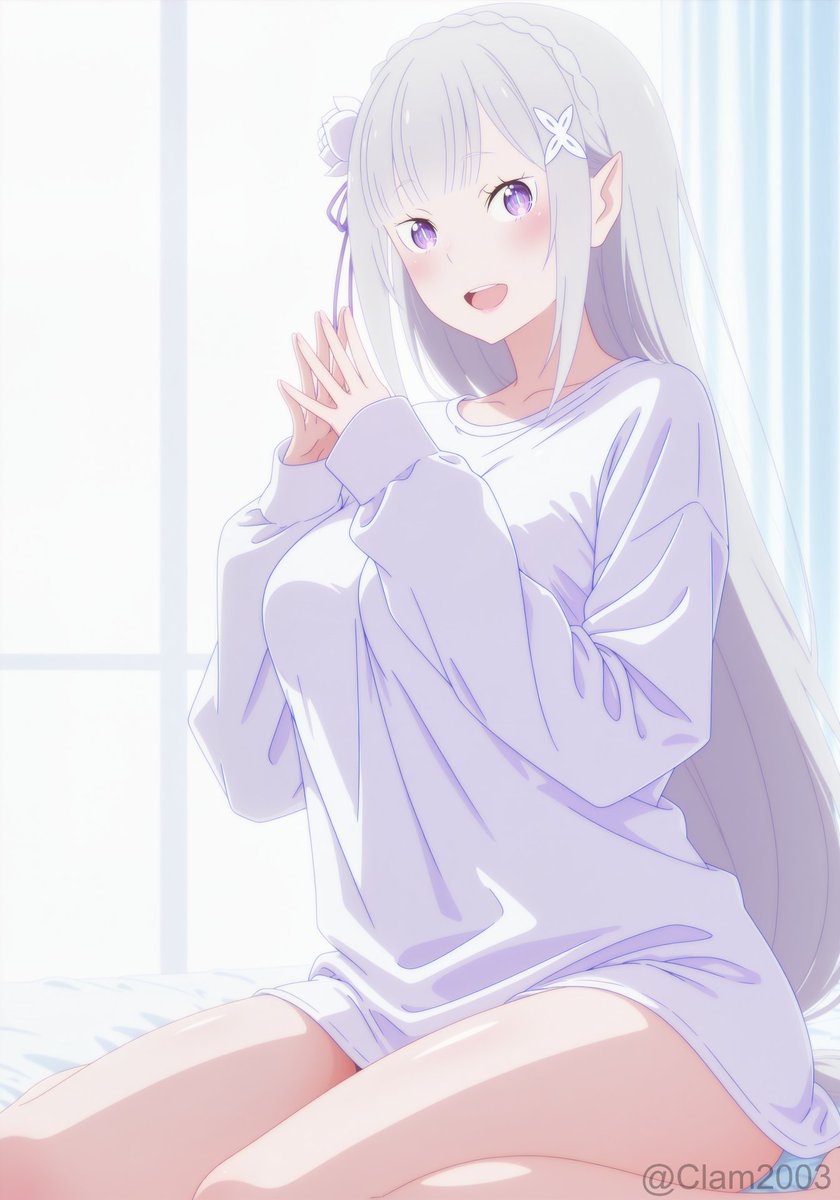 Clam2003's tweet photo. #エミリア/Emilia                      
#リゼロ /re:zero                      
#Reゼロから始める異世界生活 
#AIイラスト https://t.co/hvuBFVMx6F