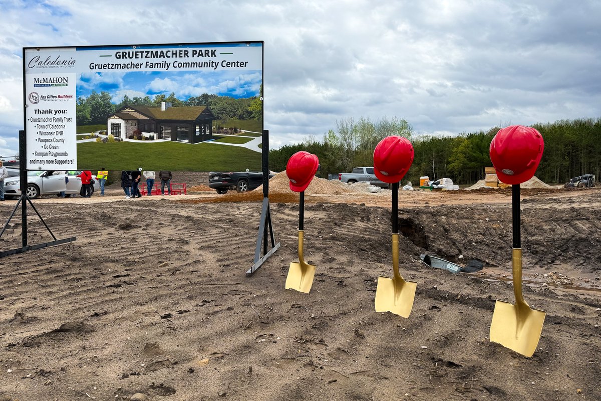 FoxCitiesBuild's tweet photo. Coming Fall 2026 🌿

We’re excited to celebrate a major milestone for Gruetzmacher Park in the Town of Caledonia! Bringing everyone together for the groundbreaking was a powerful reminder of the passion, collaboration, and shared purpose behind this project. https://t.co/S9rk1gLf2x