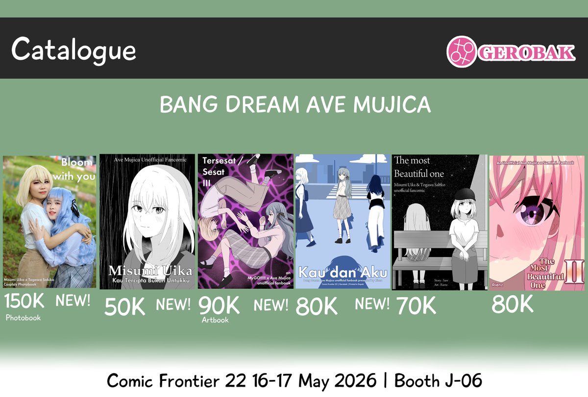 Gerobak_GL's tweet photo. Doujin-doujin fandom kami di #CF22~ https://t.co/979XvWk51n