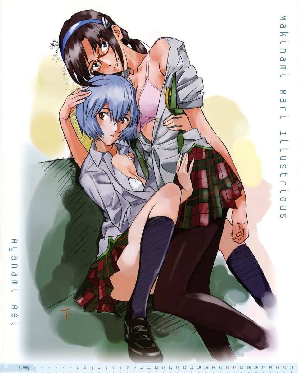 retro_anime's tweet photo. Evangelion Calendar Illustration https://t.co/SEsgwBOXHc