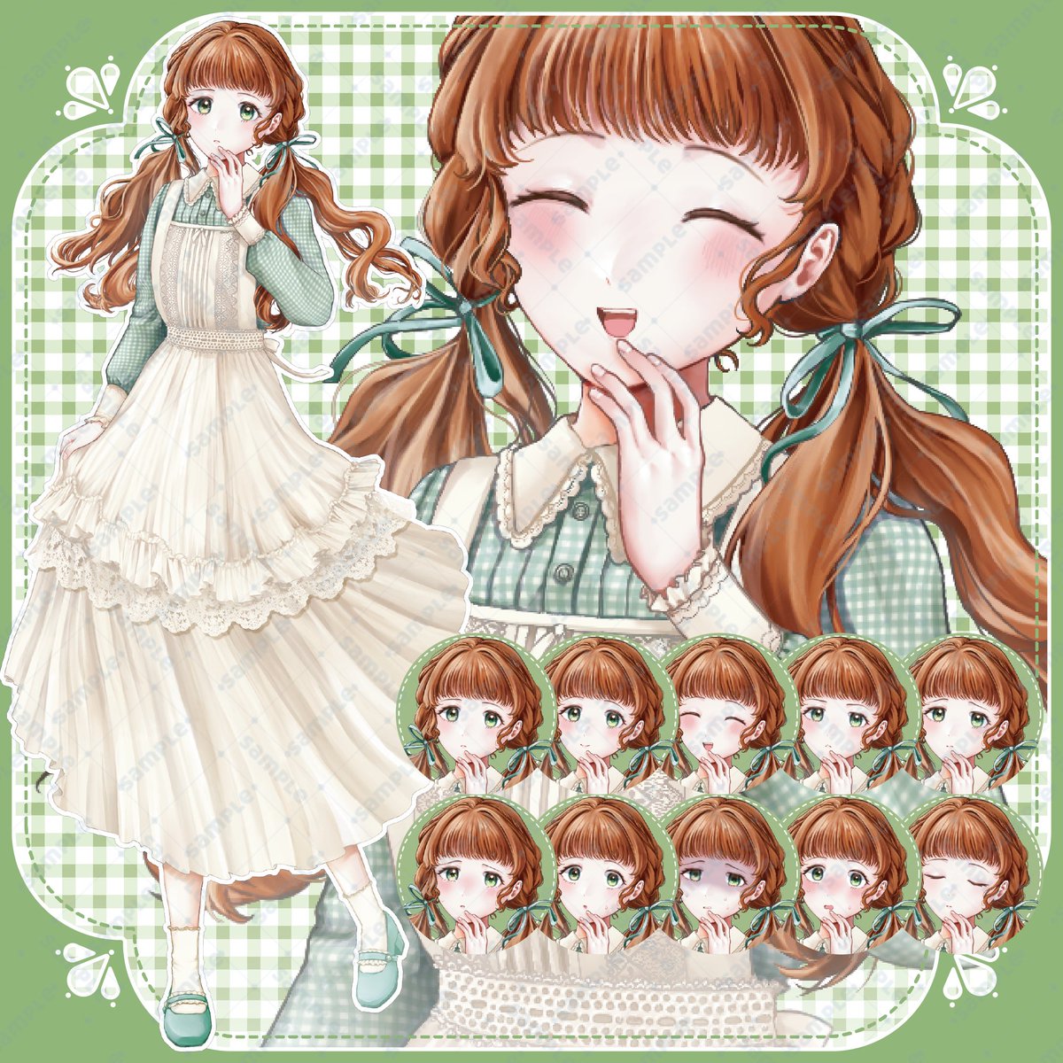 hoodf259cm's tweet photo. 可愛い子描きたいな〜で作りました！
よかったらよろしくお願いします！☘️
#SKIMA #イラスト #opt販売

春服ちゃん【表情差分10種類】
https://t.co/VPzY7vqz96 https://t.co/iwbbDWgegb
