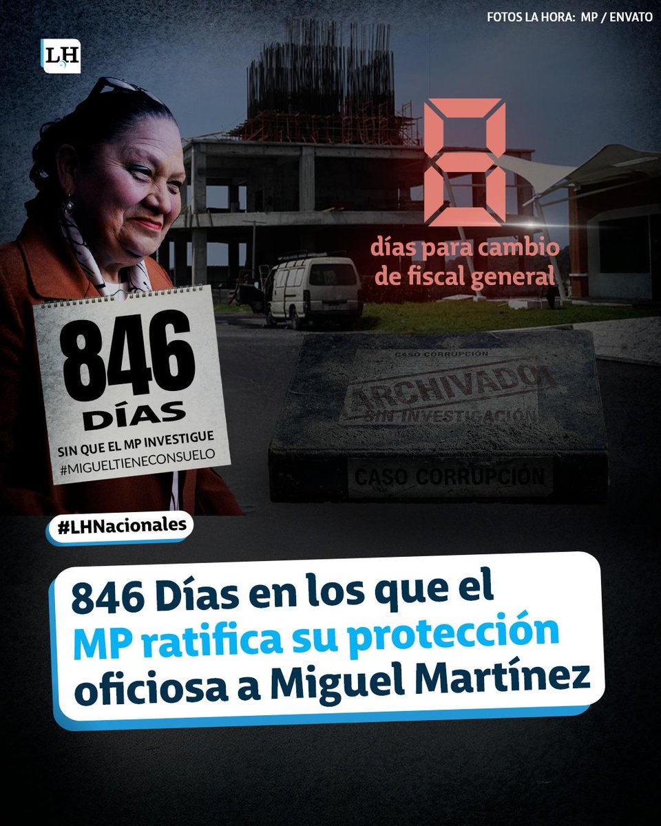 #LHNacionales | SIGUE EL CONTEO 🕵‍♂⌛
Van 846 días y el MP aún no ha iniciado alguna investigación de oficio en contra de Miguel Martínez por posibles hechos de corrupción.
Estos son los detalles ➡ bit.ly/4qcAB6C