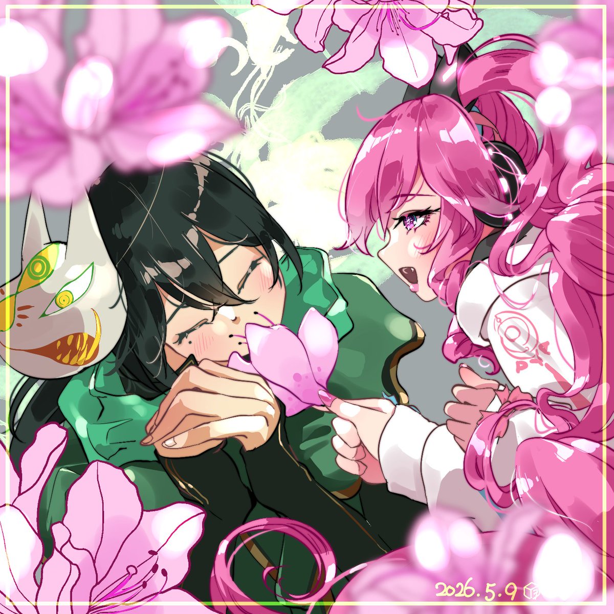 __62_'s tweet photo. 京終始果 &amp; グレイス / 躑躅の季節
#sdvx_art https://t.co/Z1eWIqPJQu
