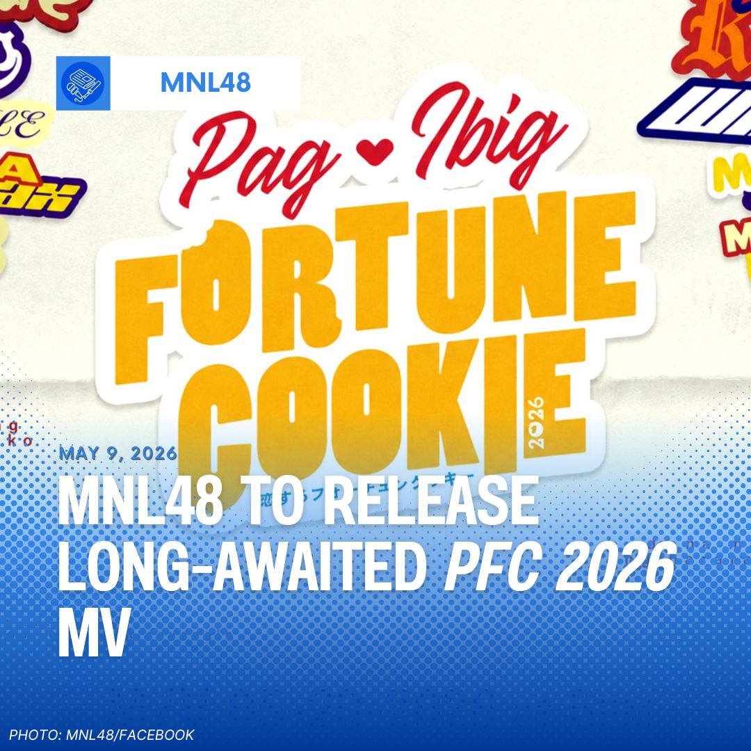 After months of waiting, MNLoves will finally see the music video of MNL48's Pag-ibig Fortune Cookie 2026, as the Filipina idol group announced the music video's premiere on May 20 at 6:00 pm on its official YouTube Channel. 

#MNL48 
<a href="/mnl48official/">MNL48</a>