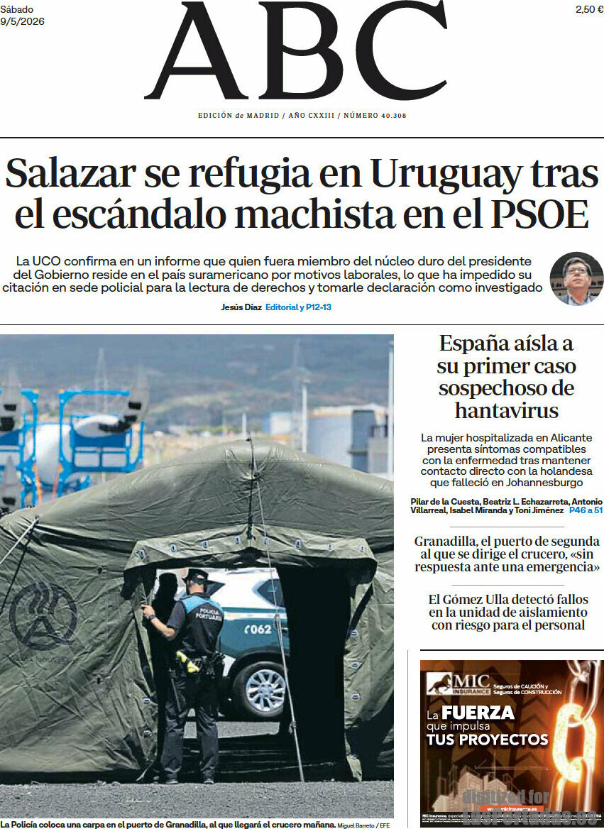 La UCO confirma que Salazar, el hombre fuerte de Pedro Sánchez, se refugia en Uruguay tras el escándalo por machismo en el PSOE. Esto ha impedido tomarle declaración como investigado.