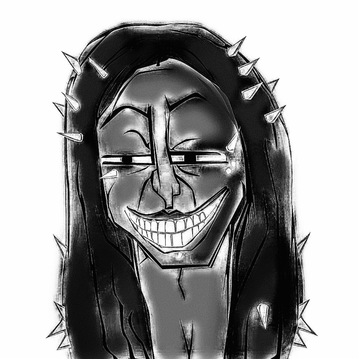 Evil smiles. 6x6 inches #experiment