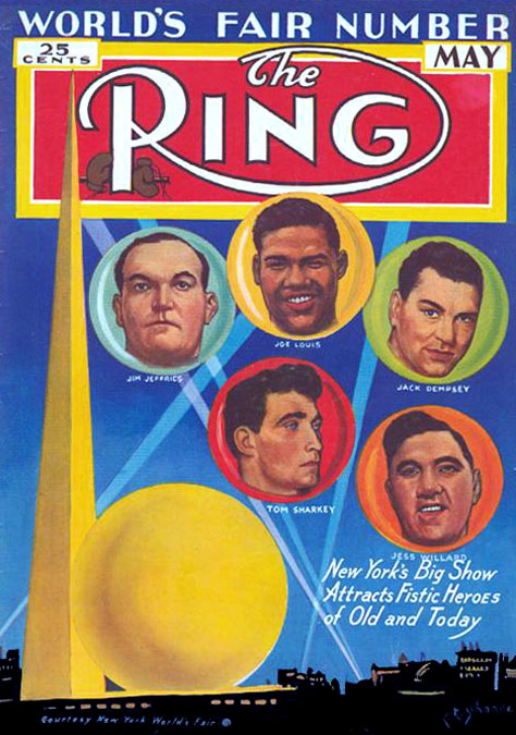 LRonLacy's tweet photo. In #MAY 1939 #boxing #NYWorldsFair1939
Cover of *The Ring*, May 1939
‘World’s Fair Number. New York’s Big Show Attracts Fistic Heroes of Old and Today’
Illustration by C. R. Schaare (1893-1980)
#boxers #Perisphere #Trylon https://t.co/s129EDyf5p