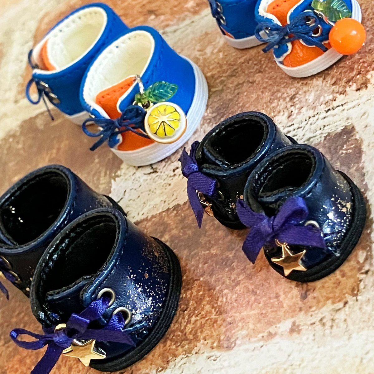 🌟新作ぬい靴🍊 ＊スカイオレンジ ＊星空 それぞれ10cm向けサイズと