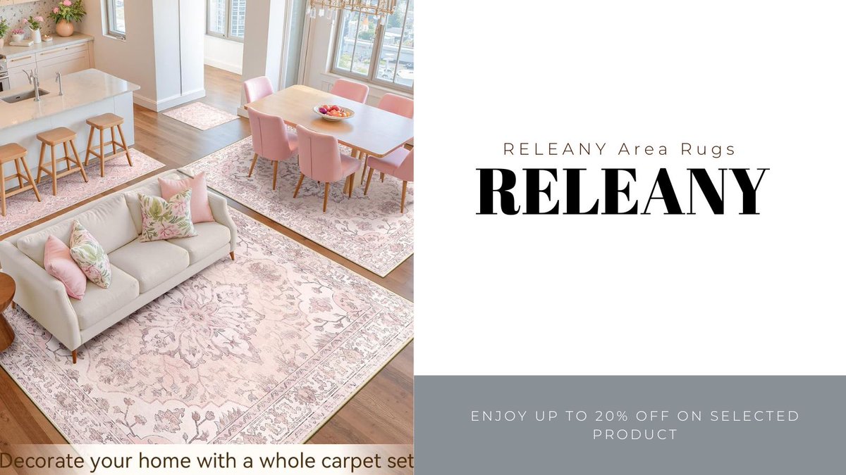 MahbubaMimMim's tweet photo. RELEANY Area Rugs 5'x7' Washable Non-Slip, Floral Vintage Distress Print Pattern Medallion Carpet. 
🛒 — Shopping Cart : https://t.co/9lMajtld4w
#homedecor #interiordesign #arearugs #livingroomdecor #homeinspo https://t.co/9w1gI05nuC