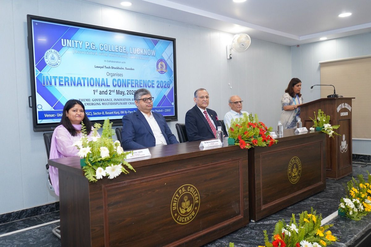 UnityPGLawColl1's tweet photo. Day 2 of IC 2026 featured technical sessions on sustainability, governance, business, culture, ethics, science, &amp; human development under expert moderation. The conference concluded with a valedictory address by Alok Dhawan &amp; awards recognising outstanding research &amp; presentation https://t.co/UPXYiaLye6