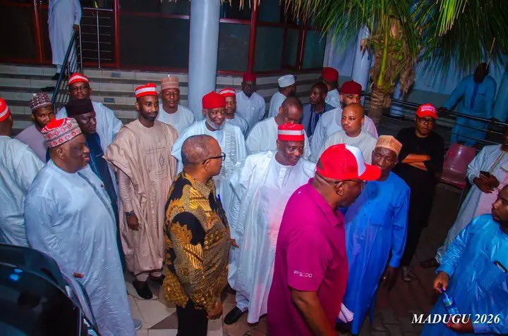 Rabiu Musa Kwankwaso hosted Peter Obi and Henry Seriake Dickson at his Abuja residence last night for a strategic meeting ahead of 2027 general elections