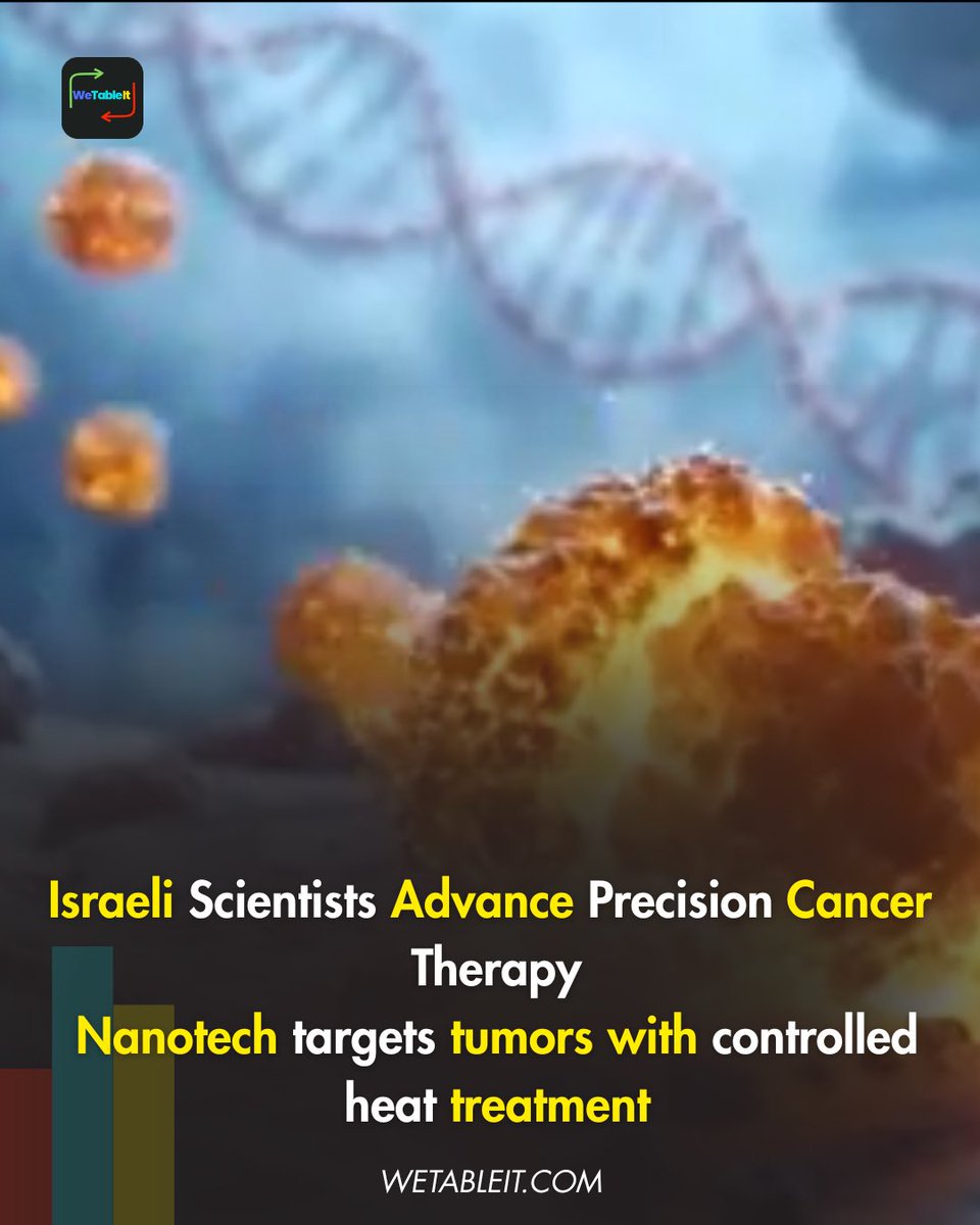 We_Table_It's tweet photo. Israeli researchers are advancing a nanotech-based cancer treatment that uses magnetic heat therapy to target tumors with precision. Early trials show promising safety results.

#WeTableIt #CancerResearch #HealthTech https://t.co/6GDuuvU23p