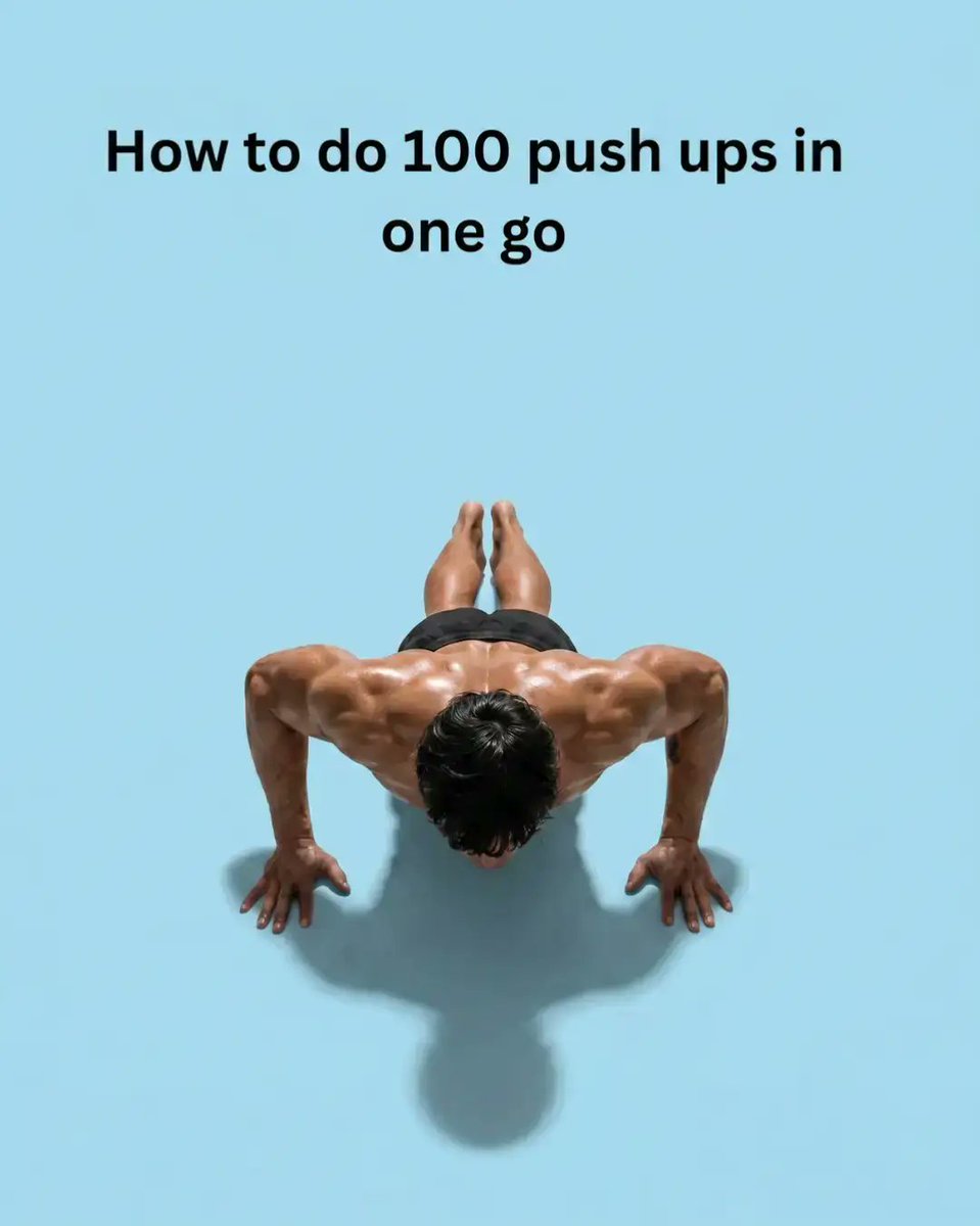 100 push-ups in one go sounds impossible… until you train for it the smart way. 💪🔥

This 6-week progression builds: 
• Endurance
• Strength
• Mental toughness

Consistency beats motivation every time. 🧵
