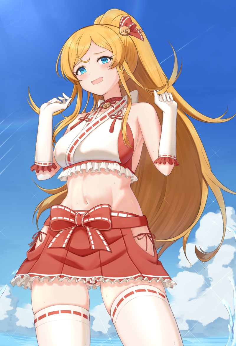 お題箱より、コンセプト★マイヒメ衣装を着た可憐ちゃん描きました！
似合いそうだと思ったので、髪形はSHSにしてもらいました～
#ミリシタ