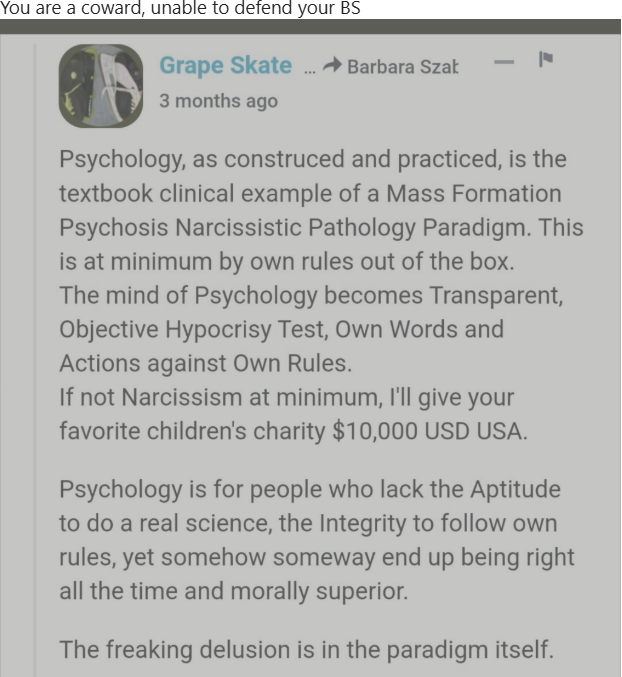 3dancingfeet's tweet photo. Dear "Frak Please" stop spamming my work email just because I blocked your rudeness. Ta.
Stalking me online is really not a good look: "You are a coward, unable to defend your BS".
I've had it several times from other blokes before you too 🥱
#CleanUpX #Spammer @twitter https://t.co/o4UU0g6pFW