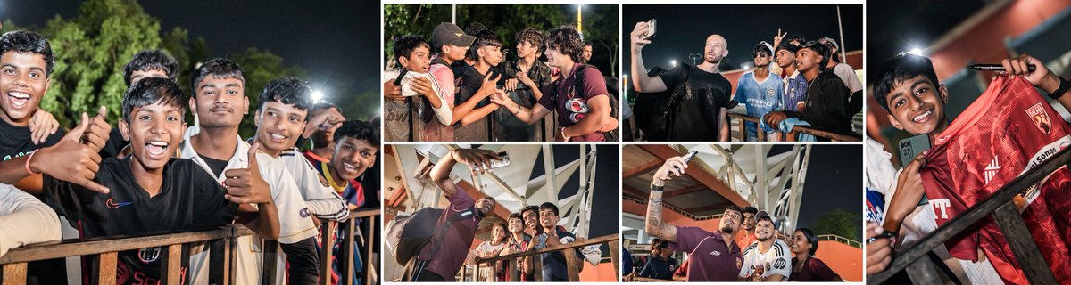 OfficialSCDelhi's tweet photo. Before leaving the stadium, the players and coach took time to thank the fans personally. A small gesture for the endless support from the stands. 🙌🏻❤️

#SportingClubDelhi #SCDelhi #AbDilliKiBaari #SCDOFC #ISL12

{ Sporting Club Delhi, SCD vs OFC, Sporting Club Delhi vs Odisha FC, ISL 12 }
