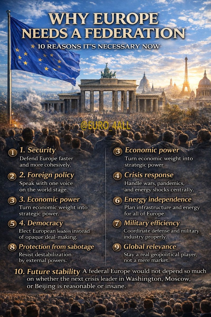 KajetanGarcz's tweet photo. 9 maja 2026.
Dzień Unii Europejskiej.
Z tej oto pięknej okazji życzę Wam pełnej federalizacji i armii europejskiej.
Pierwsze kroki za nami dzięki przystąpieniu do programu #PolskaSafe #SafeEU #UE https://t.co/10RTK0Umev