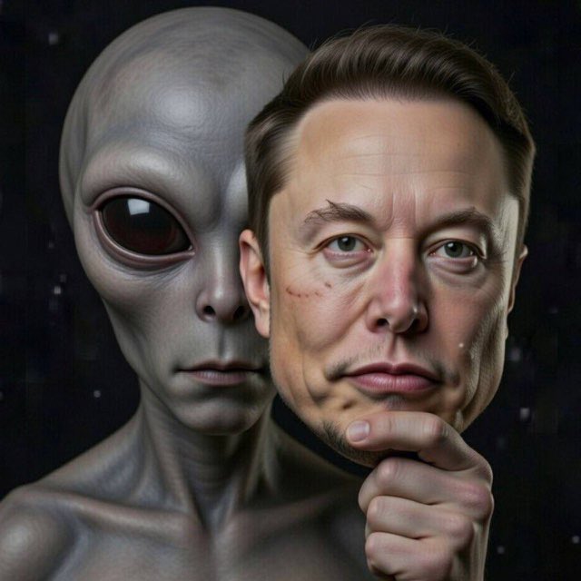 JojiXBT's tweet photo. @ElonMuskPDA Yes you’re Alien Musk https://t.co/4SH3oMLMhz