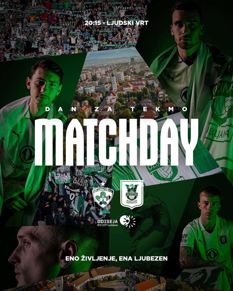 nkolimpija's tweet photo. Danes igra OLIMPIJA!

🚌 vs Maribor
📍 Ljudski vrt (20.15)
📺 Š1

#PrvaLigaTelemach | #ZelenoSrce 💚 https://t.co/pe2Pwx1Vuf