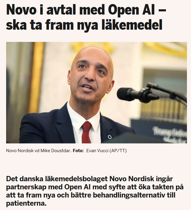 Elizabeth3nv's tweet photo. Tror vi kommer att få se många fler nyheter som denna framöver. Dags för AI att börja göra skillnad på riktigt... https://t.co/td3WknvoCL