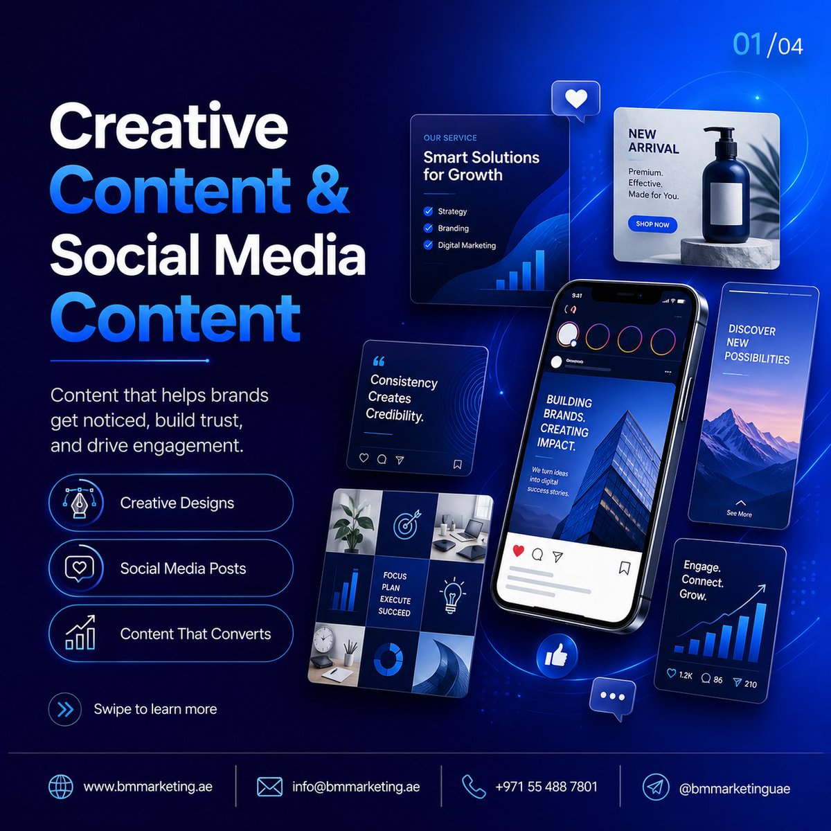 bmmarketinguae's tweet photo. creative content that helps your business/service/product catch eyes 👍
.
.
we are a full-service agency, we are BM Digital Marketing that provides:
✅ Social Media Marketing & whatsapp marketing
✅ Content Creation
✅ Lead Generation Campaigns
✅ Google Ads (PPC)
✅ Branding & Design
✅ SEO Services

Contact Us
BM Digital Marketing Agency in Dubai.
Mobile / WhatsApp: +971 55 488 7801
Website: https://t.co/FW8EOnrdHV

Email: info@bmmarketing.ae

Address: Concord Tower, Office No. 44, 9th Floor, Al Sufouh – Dubai Media City – Dubai – UAE 📍

✨ Your growth starts with one click — let’s build something powerful together. ✨

#BMMarketing #DubaiBusiness #DubaiMarketingAgency #DigitalMarketingDubai #socialmediaagency
