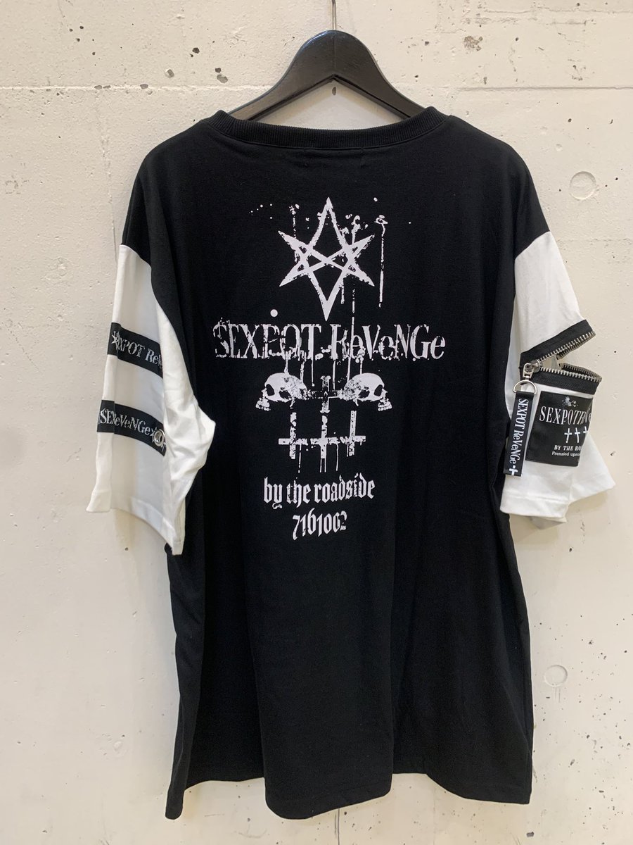 SEXPOT OSAKA　カスタムカットソー 🔥☠️新作大阪限定カスタム☠️🔥 ✨反感BIG カットソー✨（黒／水色