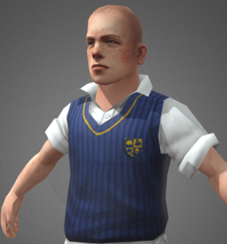 _choodles's tweet photo. @SofyTofy3 I can believe that, there's some weird smoothing in the model's texture. I also have the theory that they tried making the model a lot closer to his beta design, case in point: his uniform is using the beta school crest design instead of the one the final game/ps2 ver uses lol https://t.co/XAKiiC9jgm