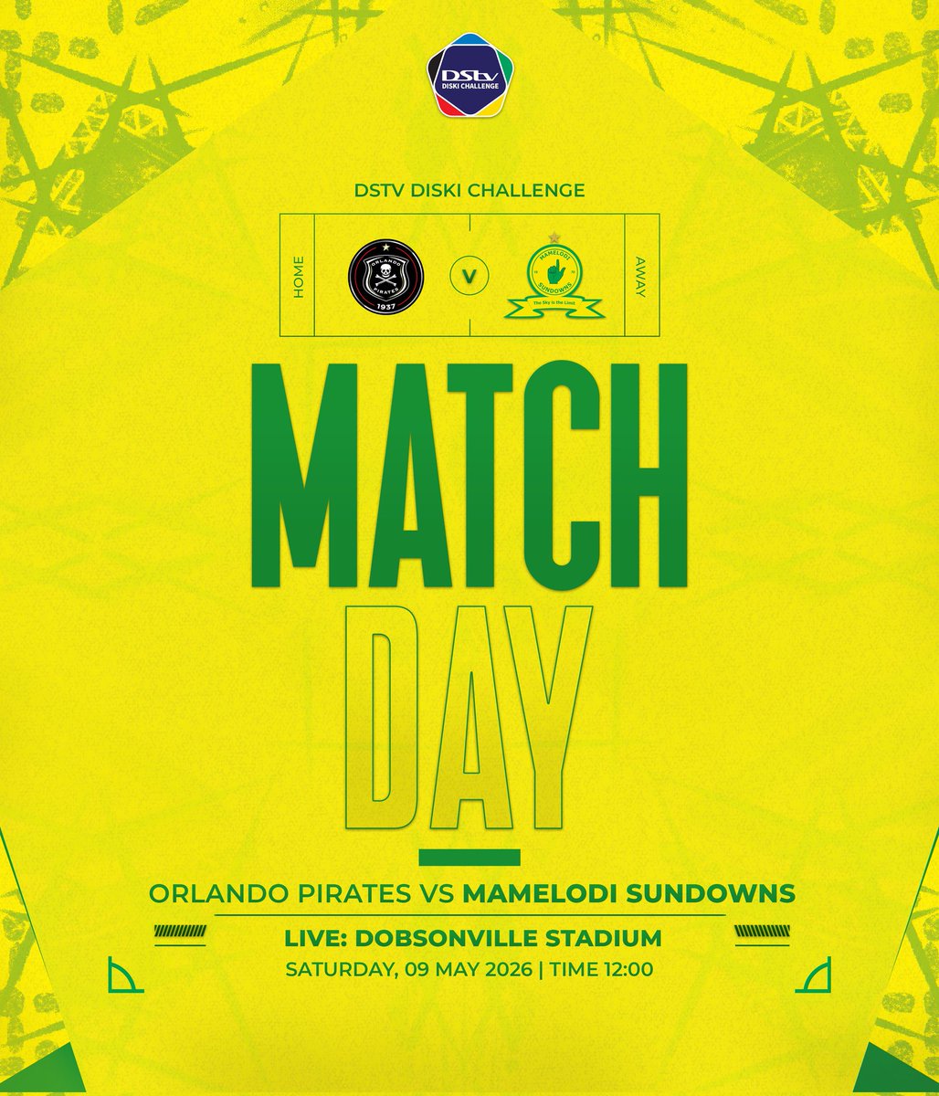 🚨𝐃𝐃𝐂 𝐌𝐀𝐓𝐂𝐇𝐃𝐀𝐘🚨

🆚 Orlando Pirates
⏰ 12H00
🏟 Dobsonville Stadium

#Sundowns #Asidlali #SivuthaManje