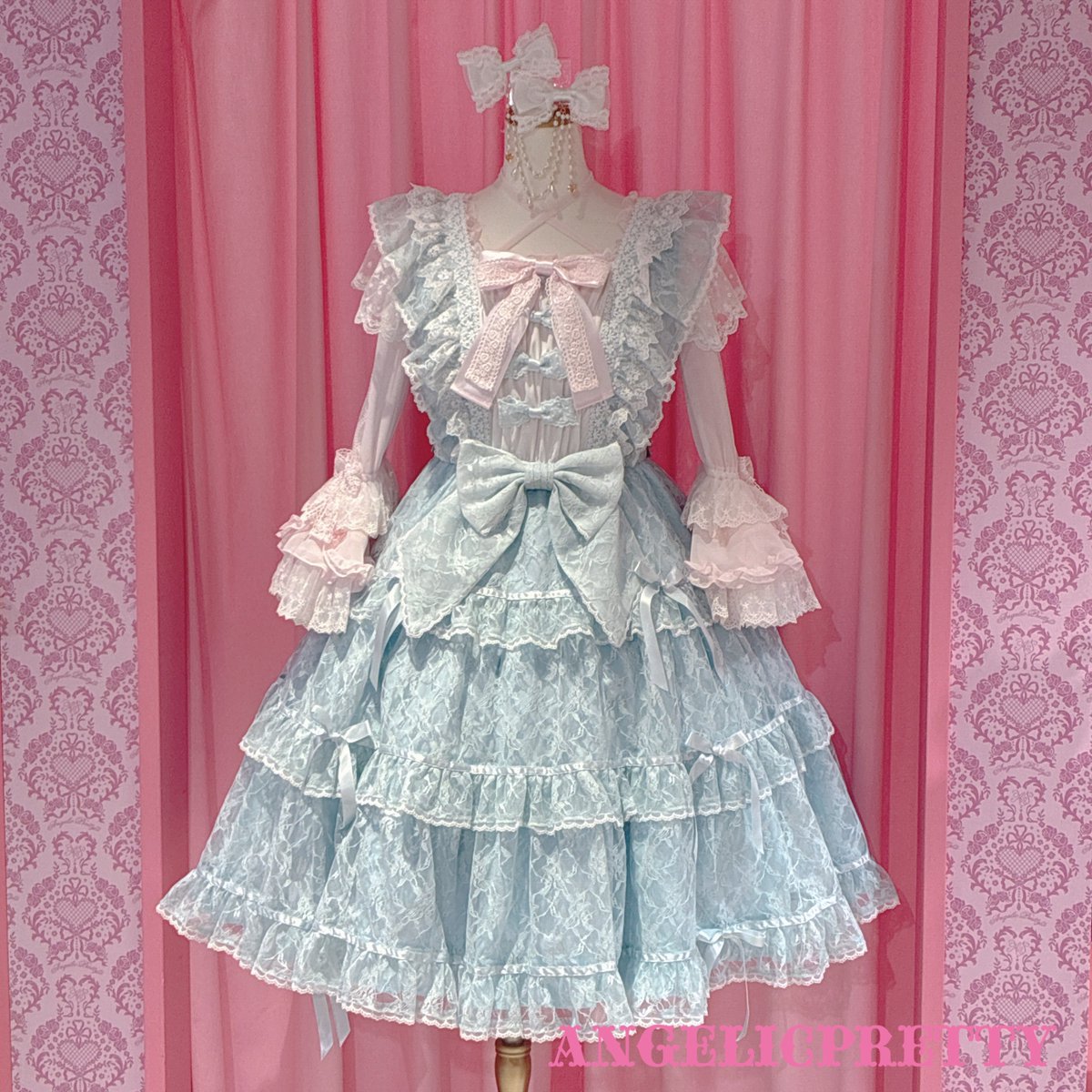 🎀Sucre Angeジャンパースカート…¥49,500🎀 繊細なレース生地&チュール