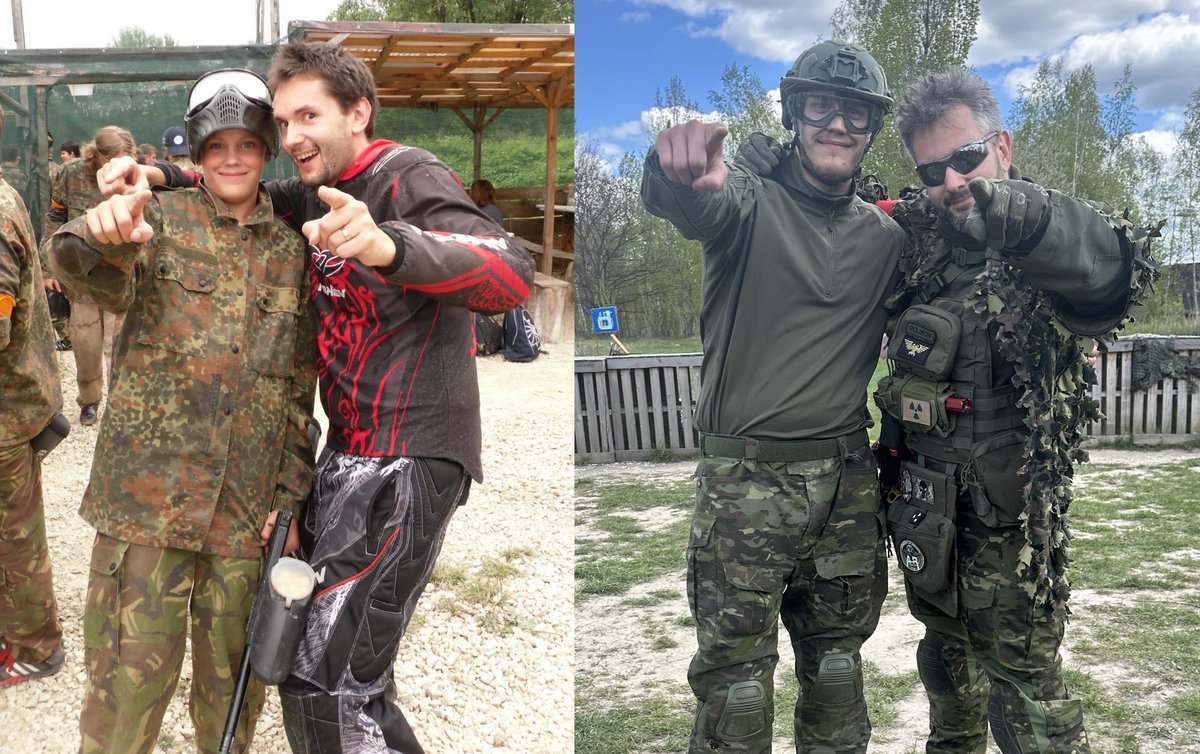 ROJOV13's tweet photo. Co imprezę podchodzi ktoś z takim zdjęciem (lewo), by po latach (tutaj trzynastu) zrobić sobie fotę aktualną (prawo). Super sprawa. Podobnie jak relacja z AZ8, która właśnie wleciała na kanał! https://t.co/S7u3IXN7yL