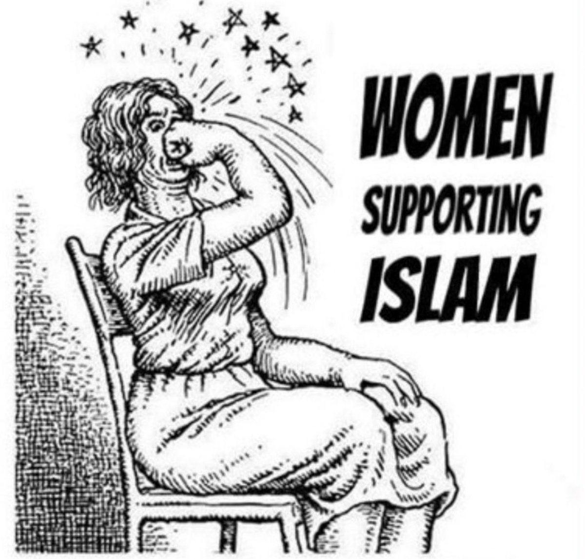 <a href="/realMaalouf/">Dr. Maalouf ‏</a> A woman supports Islam, which means chicken supports KFC.
They are blind and stupid.