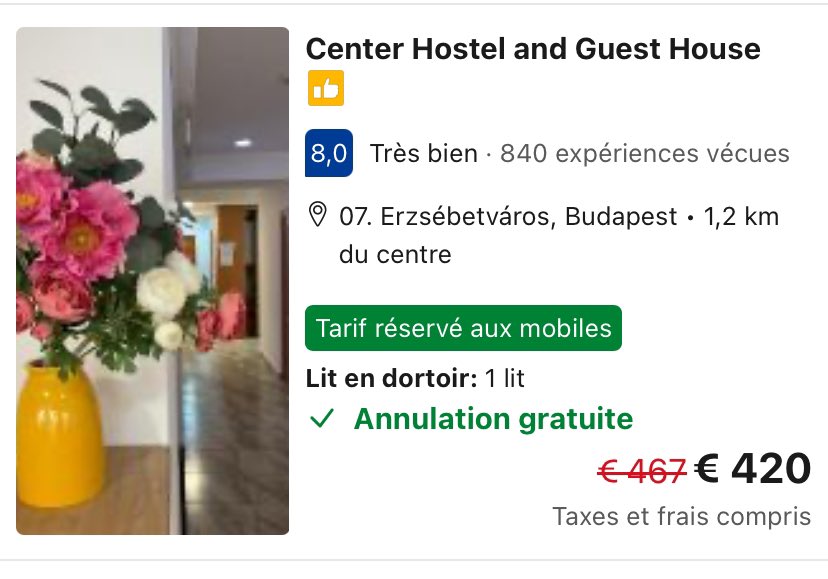 david_alphand's tweet photo. 🔵🔴FINALE PSG - LDC 30 mai
Gros abus à Budapest : les tarifs d’hébergement s’envolent⛔️⛔️
Plusieurs milliers € pour 1 seule nuit‼️
Un lit en dortoir d’auberge à 420€‼️
Les Hongrois prennent-ils les fans du #PSG (et de #Arsenal…) pour des pigeons à plumer⁉️
#StopAbus https://t.co/ieQ2wf94yY