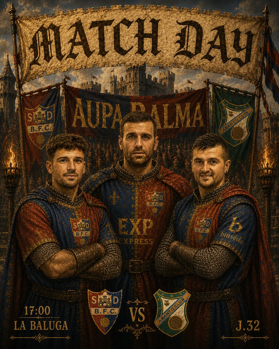 BalmasedaFC's tweet photo. ⚔️𝙋𝘼𝙍𝙏𝙄𝘿𝙐 𝙀𝙂𝙐𝙉𝘼⚔️

32. JORNADA
🗓 Gaur | Hoy
🆚️ @AbantoclubO
🕐 17:00
🏟 La Baluga
⚽ Balón donado por socio anónimo y socio Julián Gómez
🏰 Descansa durante 90 minutos del mercado medieval y sube a apoyar al equipo https://t.co/4lCJHbrGN5