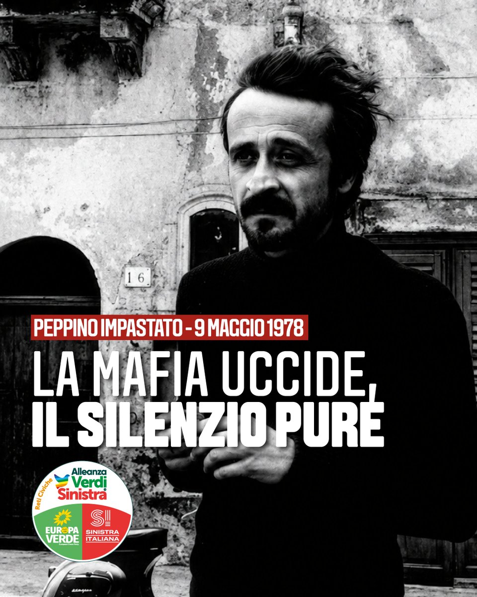 europaverde_it's tweet photo. Il 9 maggio 1978 moriva a Cinisi Peppino Impastato, uno dei simboli della lotta alla mafia.
Peppino, giornalista e attivista di sinistra, dai microfoni di Radio Aut denunciava la mafia, facendo i nomi dei boss mafiosi e dei politici collusi. In una Cinisi e in una Sicilia omertose, che facevano finta di non vedere ciò che accadeva attorno a loro.
Oggi il nostro impegno contro la mafia continua, fuori e dentro le istituzioni, perché, come diceva Impastato, “la mafia è una montagna di m3rd4”.

#AlleanzaVerdiSinistra #9maggio