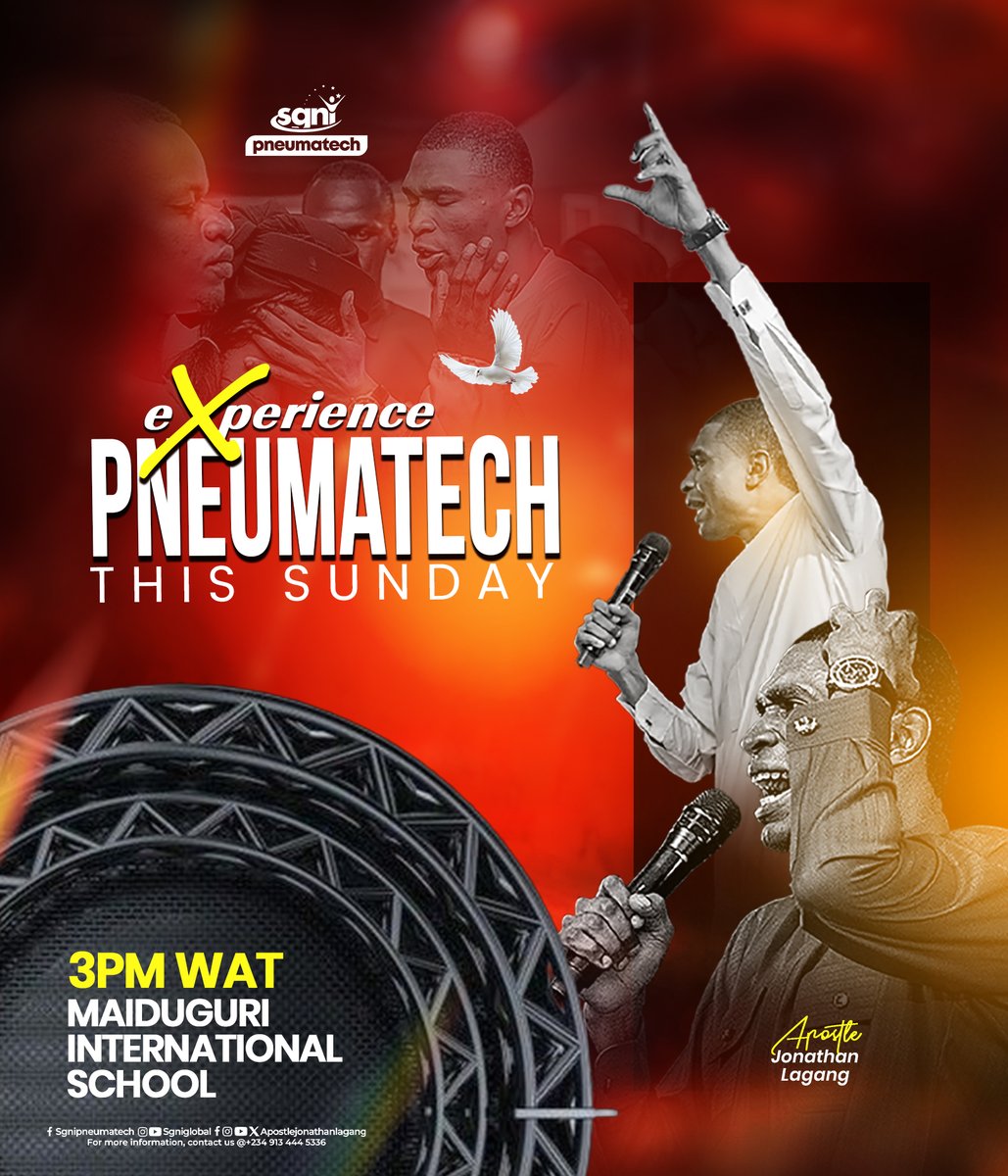 Sgniglobal's tweet photo. One encounter can change everything.
Healing. Revival. Transformation.

Come with a prepared heart, an open mind, and an expectation to learn, be inspired, and be transformed.

This Sunday, position yourself for a divine experience at PNEUMATECH 
#sgniglobal #pneumatechexperience https://t.co/K2DLsLgLsS