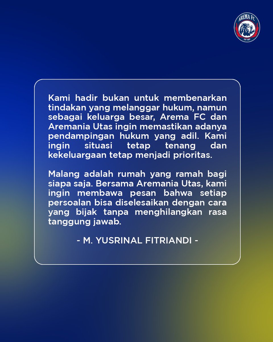 Arema FC tweet media