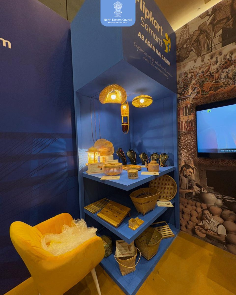 NEC_GoI's tweet photo. NECBDC proudly showcased cluster products from the Northeast at the Walmart Growth Summit 2026 held at Bharat Mandapam, New Delhi. https://t.co/PUmZ8WeFYQ