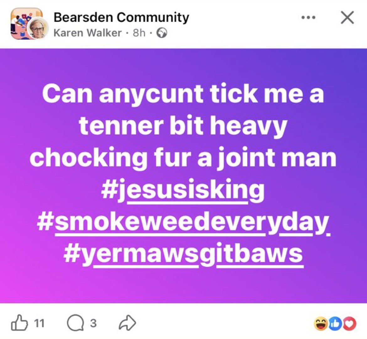 murrayf00te's tweet photo. I suspect admin for this Facebook account must still be in bed this morning… https://t.co/dtsCMHnJcX