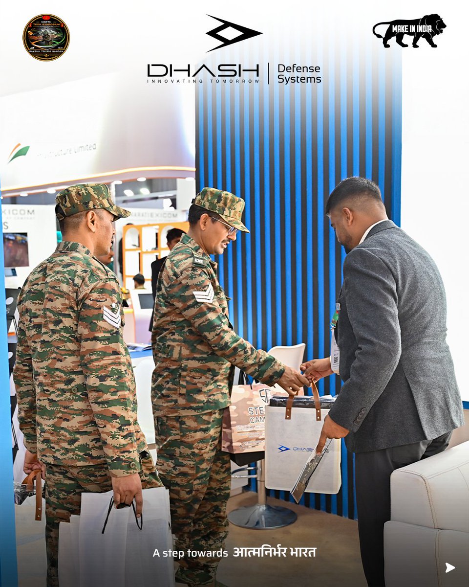 DhashDefense's tweet photo. NorthTech Symposium 2026  maybe over still highlights the impact of the three days at Prayagraj, Uttar Pradesh, where we showcased our indigenous all terrain mobility in collaboration with the Indian Army Northern &amp; Central Commands and SIDM. 

Thank you NorthTech Symposium 2026 https://t.co/JaXTTK2mJT